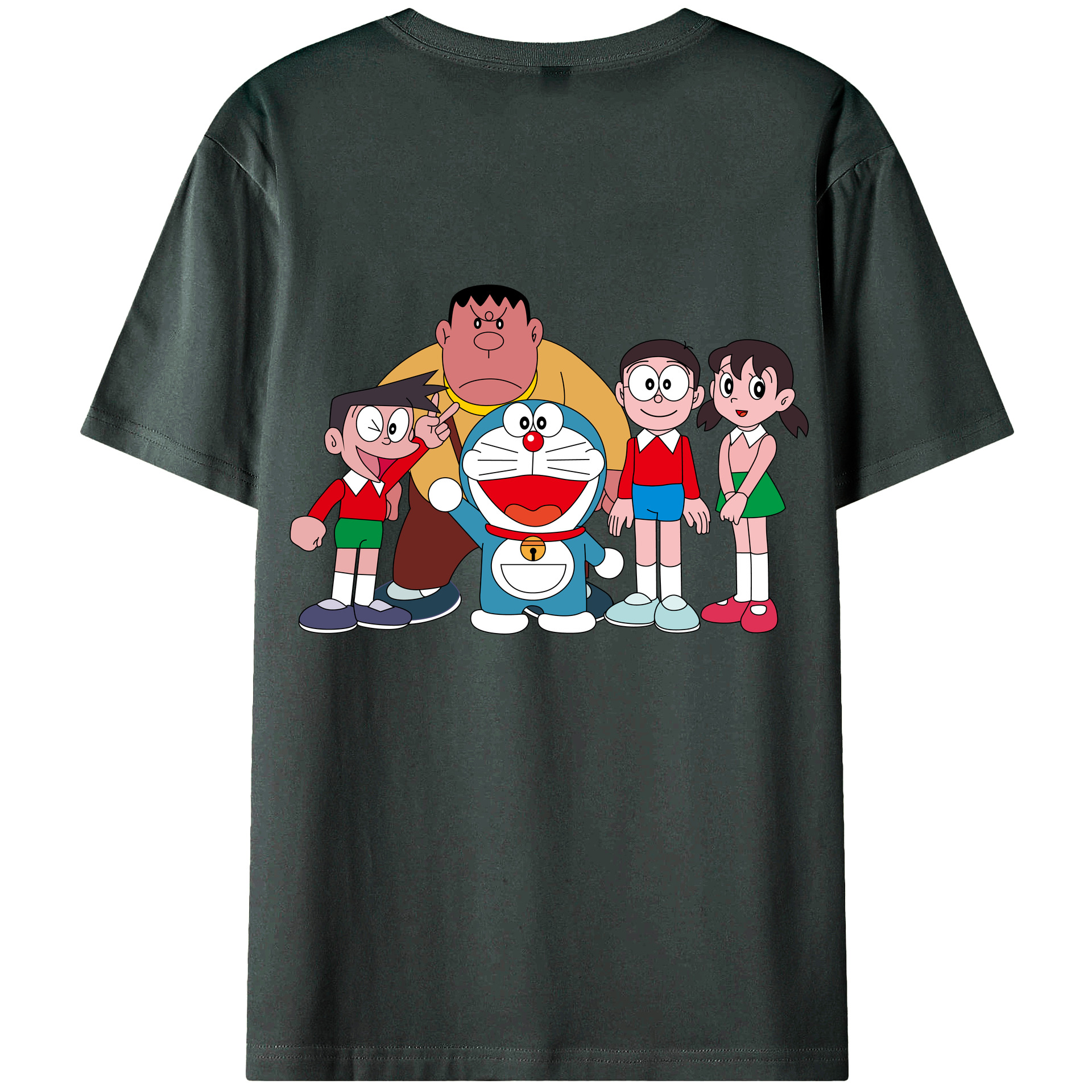 （画像用） ドラえもん 骨川 スネ夫 Doraemon Honekawa Suneo 綿100％ メンズ半袖Tシャツ（バックプリント） 通気性